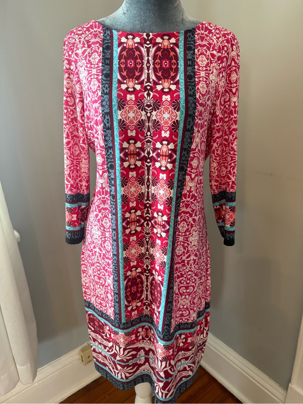 London Times Petites Women's Dress Size 10P 3/4 Sleeve Floral Print